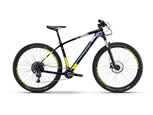 Mountain Bike : HAIBIKE Bike Greed hardseven 7.0Carbon 27.5"22-velocit Size 35Blue / Yellow 2018(MTB) / Bike Greed hardseven 7.0Carbon Suspension 27.5" 22-speed Size 35Blue / Yellow 2018(MTB Front Suspension)