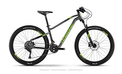 Mountain Bike : HAIBIKE Seet HardSeven 4.0 27.5 Inch MTB Bike Grey / Green / Black 2019: Size: L
