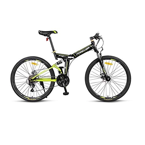 Mountain Bike : Haoyushangmao Mountain Bike, Off-road Variable Speed Bicycle, Adult Folding Double Shock Absorption Soft Tail Racing, Student Bicycle, Double Disc Brake The latest style, simple design
