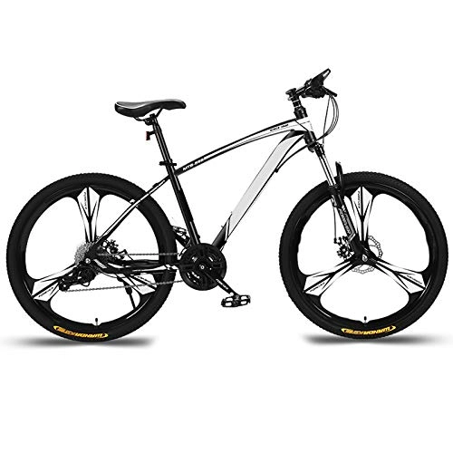 Mountain Bike : haozai 26 Inch Adults Mountain Trail Bike, Comfortable Soft Cushion, Frosted Handlebar, Gears Disc Brakes, 21 SpeedHigh Carbon Steel Bold Suspension Frame Bicycles