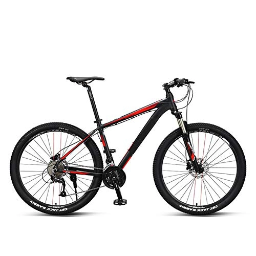 Mountain Bike : haozai Mountain Bike Bicycle, Aluminum Alloy Frame, Front And Rear Dual Oil Disc Brakes, 27 Variable Speed System, Two Colors Availablewith Shock Absorber Mountain Bike