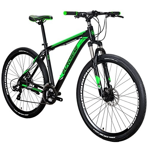 Mountain Bike : Hardtail Mountain Bikes, X9 21 Speed Bike, 29 Inch Wheels Bicycle, 19 Inch Aluminum Frame, UK In Stock (29Inch-spoke green)