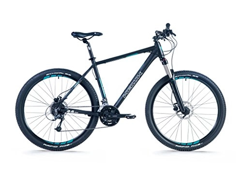 Mountain Bike : Hawk Bikes Forty Four 27.5Men Pr Mountain Bike Hardtail 27.5Inch27Speed Shimano Deore with Suspension Fork and Disc Brakes, black