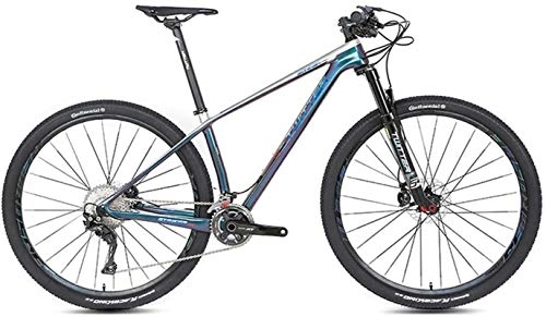 Mountain Bike : HCMNME durable bicycle, Outdoor sports Carbon fiber mountain bike, XT27.5 inch 29 inch 22 speed 33 speed double disc brake adult men and women cross country mountaineering bicycle outdoor riding
