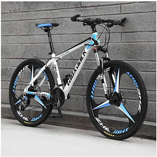 Mountain Bike : HCMNME durable bicycle, Outdoor sports Mens Mountain Bike, 21 Speed Bicycle with 17Inch Frame, 26Inch Wheels with Disc Brakes, Blue Outdoor sports Mountain Bike Alloy frame with Disc Brakes