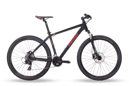 Mountain Bike : HEAD Troy II Mountain Bike, Matte Black / Red, 46 cm