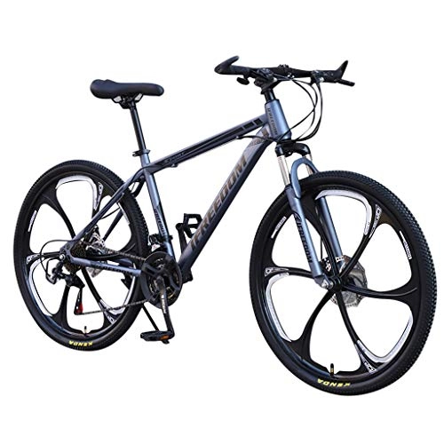 Mountain Bike : HEATLE 26 Inch 21-Speed Hardtail Mountain Bikes Cycling Road Bikes Exercise Bikes Mountain Bike Bicycle Unisex Adult Student Outdoors(Gray, 26 Inch)
