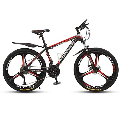 Mountain Bike : HECHEN Adult Mountain Bike, 26 inch Wheels, Trail Bike High Carbon Steel Outroad Bicycles, 21 / 24 / 27 / 30Speed Bicycle MTB Gears Dual Disc Brakes, C, 21 speed