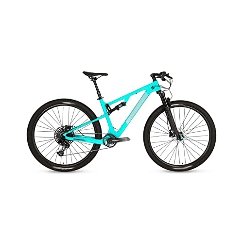 Mountain Bike : HESNDzxc Bicycles for Adults T Mountain Bike Full Suspension Mountain Bike Dual Suspension Mountain Bike Bike Men (Color : Blue, Size : X-Large)