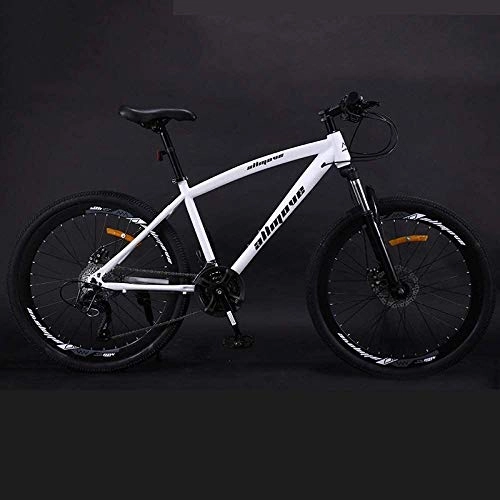Mountain Bike : HFFFHA 26in Adult Mountain Bike, Mountain Trail Bike High Carbon Steel Outroad Bicycles, 21-Speed Bicycle Full Suspension MTB ​​Gears Dual Disc Brakes Mountain Bicycle (Size : 27 speed)