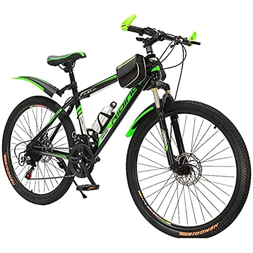 Mountain Bike : HHORB Mountain Bike 20 Inch, 22 Inch, 24 Inch, 26 Inch Bicycle Aluminum Alloy Frame, Male And Female Outdoor Sports Road Bike, Four Colors Are Available, Green, 20
