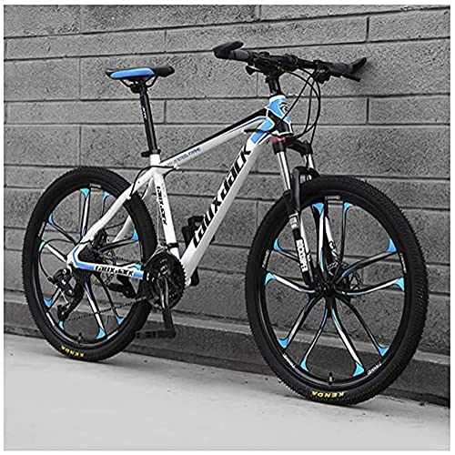 Mountain Bike : HHORB Mountain Bike 26-Inch 21-Speed Adult Speed Bicycle Student Outdoors Bikes, Dual Disc Brake Hardtail Bike, Adjustable Seat, High-Carbon Steel Frame MTB Country Gearshift Bicycle, B