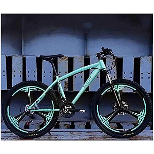 Mountain Bike : HHORB Mountain Bikes Racing Bikes Bicycle Mountain Bike Adult Road Bikes for Men And Women 26In Wheels Adjustable Speed Double Disc Brake, Pink, Green, 21speed