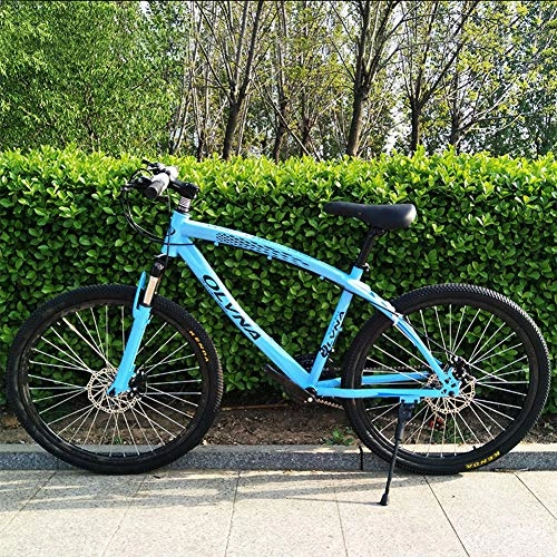 Mountain Bike : High Carbon Steel Adult Mountain Bike, RNNTK One-in-one Wheel Disc Brake Bike Men And Women Bike, Outroad Mountain Bike Road Bicycle A Variety Of Colors D -27 Speed -26 Inches