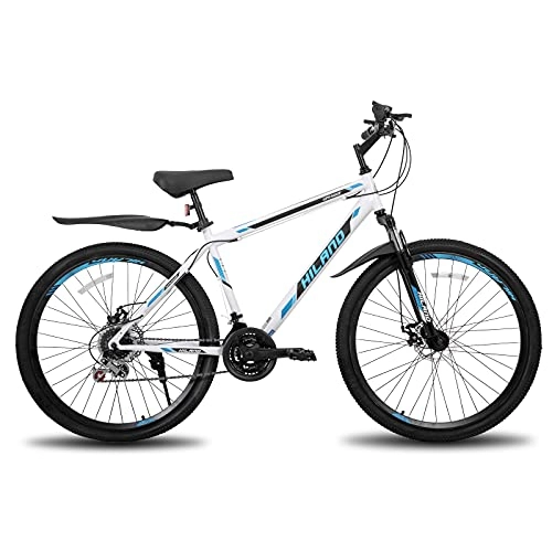 Mountain Bike : Hiland 27.5 Inch Wheel Bikes 21 Speed Bicycle, 17 inch frame MTB Bike Bicycle white