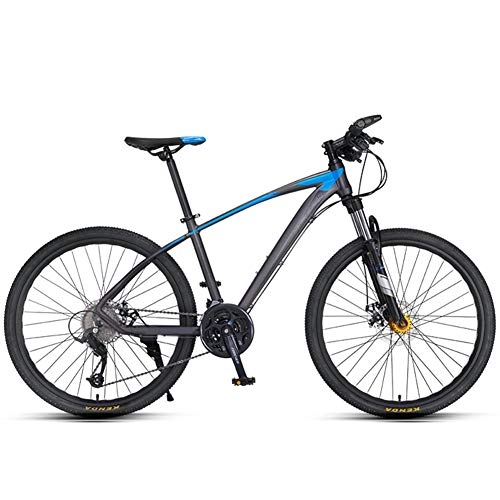 Mountain Bike : Hisunny Road Bike 26 Inch Gravel Bike with 27 Speed Rear Derailleur and Double V Brake blue