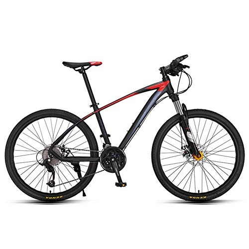 Mountain Bike : Hisunny Road Bike 26 Inch Gravel Bike with 27 Speed Rear Derailleur and Double V Brake red