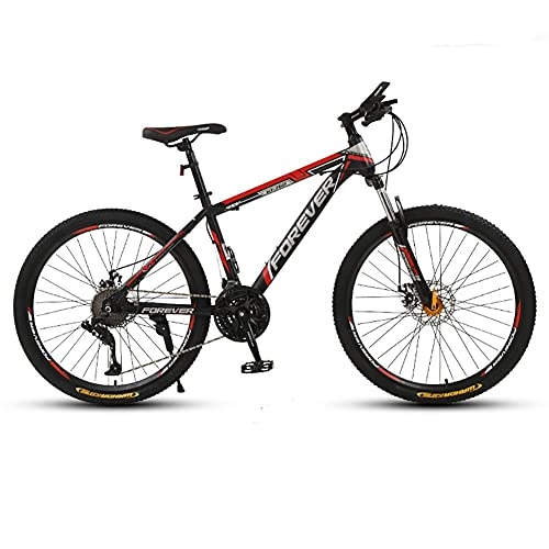 Mountain Bike : HJRBM Adult Mountain Bike， 26-Inch Mountain Trail Bike， High Carbon Steel Bicycles， Spoke Wheels， 21 Speeds Drivetrain， for Men And Women fengong