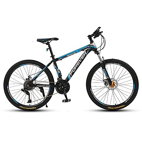 Mountain Bike : HJRBM Adult Mountain Bike， Carbon Steel Outroad Bicycles， 26 Inch Wheels， 21 Speed Bicycle， Suspension MTB， Dual Disc Brakes， Spoke Wheels fengong