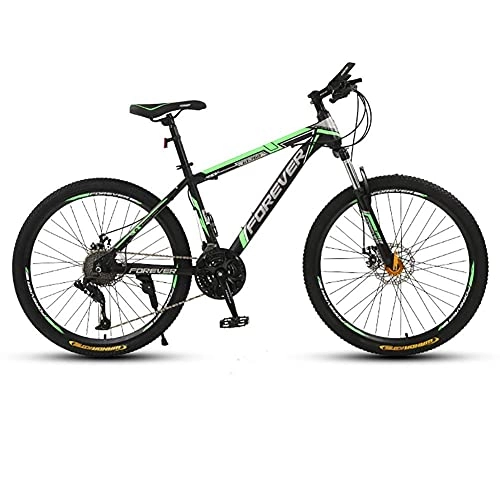 Mountain Bike : HJRBM Mountain Bicycles with Dual Disc Brake， All Terrain Mountain Trail Bike， High-Carbon Steel Frame， 26 Inch Wheels， 24 Speed， for Adults Men Women jianyou