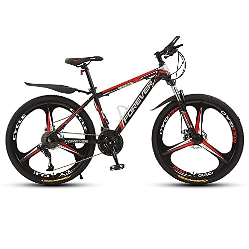 Mountain Bike : HJRBM Mountain Trail Bike， High-Carbon Steel Mountain Bikes， 26 Inch Wheels， 24 Speed Bicycle， Suspension MTB， 3 Cutter Wheel， for Outdoors Sport Cycling fengong
