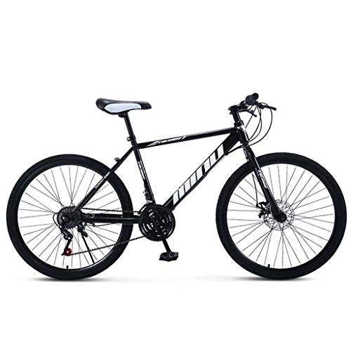 Mountain Bike : HKPLDE 26 Inch Mountain Bike 24-Speed Unisex Bicycle Adult Student Outdoors Sport Cycling Road Bikes Wheels With Disc Brakes-black-24speed