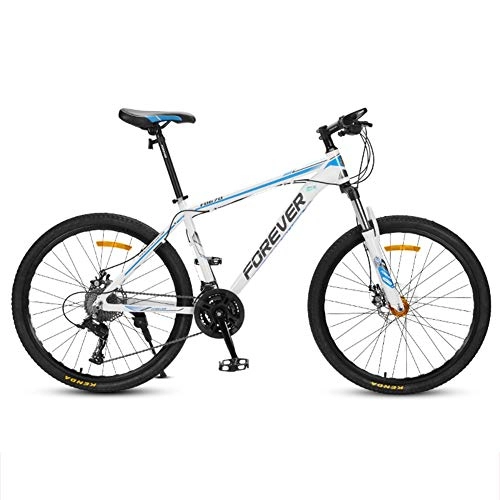 Mountain Bike : HLMIN Folding Bike 24 Speed Folding Mountain Bicycle Bike Teens Student Bicycle Women's Adult Off-road Racing (Color : White, Size : 24Speed)