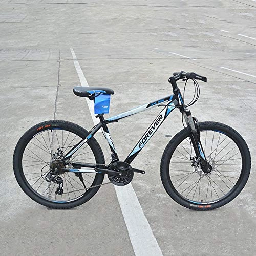 Mountain Bike : Hmcozy Men Women Hardtail Mountain Bike 24'' 26'' Wheels Carbon Steel Frame 24 Speed Double disc brake, Blue, 26 inches