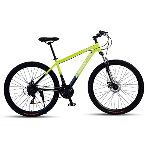 Mountain Bike : HTCAT Bicycle, Commuter Bike, 24-27 Shifting Mountain Bike, Aluminum, Suitable for Road Trails Beach Snow Jungle. (Color : Yellow, Size : 24 speed)