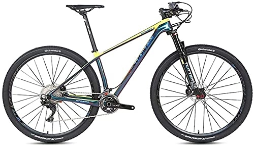 Mountain Bike : HUAQINEI durable bicycle, Outdoor sports Carbon fiber mountain bike, XT27.5 inch 29 inch 22 speed 33 speed double disc brake adult men and women cross country mountaineering bicycle outdoor riding
