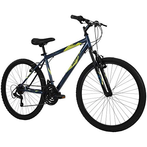 Mountain Bike : Huffy Men's 76808W Hardtail Mountain Bike, Summit Ridge 24-26 inch 21-Speed, Lightweight, Dark Blue, 15" / One Size