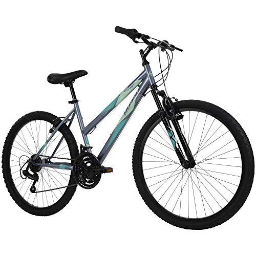 Mountain Bike : Huffy Women's 76818W Hardtail Mountain Bike, Summit Ridge 24-26 inch 21-Speed, Lightweight, Metallic Charcoal, 15" / One Size