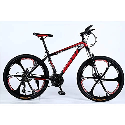 Mountain Bike : HUIGE Road Bike Mountain Bike 21-30 Speed Ultra-Light Bicycle with High-Carbon Steel Frame And Fork, Disc Brake, 26 Inch Frame MTB Bicycle for Man, Woman, City, Aerobic Exercise, Metallic, 24 speed