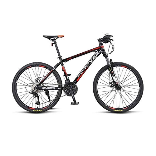 Mountain Bike : Huijunwenti 27 Speed Road Bike Light Aluminum Frame 700C Road Bicycle, Dual Disc Brakes, The latest style, simple design (Color : Black, Size : 27.5 inches)