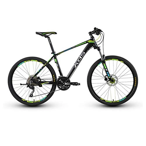 Mountain Bike : Huijunwenti Mountain Bike, Bicycle, Adult Sports, Off-road Bike, 26-inch 30-speed Sports Version The latest style, simple design (Color : Black green, Design : 30 speed)
