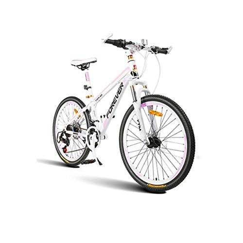 Mountain Bike : Huijunwenti Mountain Bike Bicycle, Women's Student Bicycle, 26 Inch 27 Speed Change, Aluminum Alloy Double Disc Brake, One Wheel Adult Bicycle The latest style, simple design