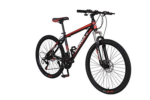 Mountain Bike : Hurricane 26" Alloy Frame Lightweight Mountain Bike Adults Bicycle Black / Red