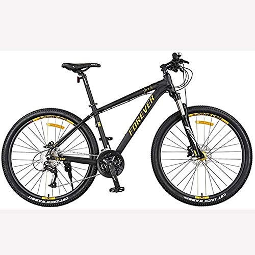Mountain Bike : HUWAI Mountain Bike Bicycle 27.5" Adventure Bike 27 / 33-Speed Variable Speed Oil Disc Brake Suspension Front Fork Men and Women Adult Off-Road Bicycle, 27 speed