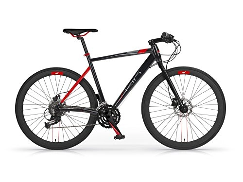 Mountain Bike : Hybrid Bike MBM Skin alloy and hydraulic disk-brake (Black, L (H54))