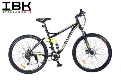 Mountain Bike : IBK Bicycle 29' Tornado Shimano 21V Disc Brakes Black - Yellow