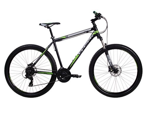 Mountain Bike : Indigo Ravine, Mens Mountain Bike, 24 Speed, 27.5 Inch Wheel, Black / Green (20Inch Frame)