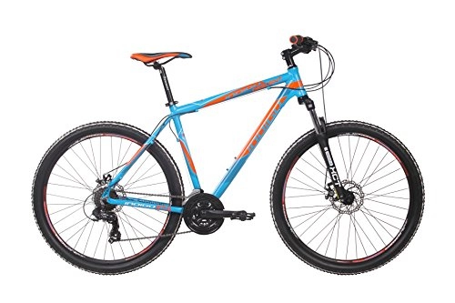 Mountain Bike : Indigo Unisex Descent Mountain Bike, Blue, 17.5-Inch