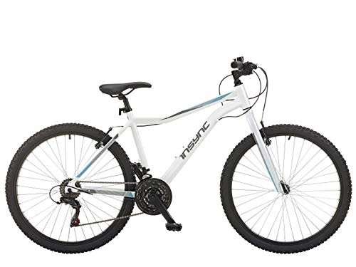 Mountain Bike : Insync Breeze ALR Women's Mountain Bike With 26-Inch Wheels & 19-Inch Aluminium Frame, 18-Speed Shimano Gearing & Shimano EZ Fire Shifters, Freewheel 6-Speed Index 14-28 T, V-Brake, White Colour
