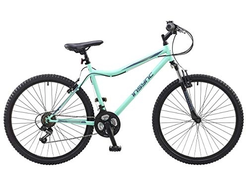 Mountain Bike : Insync Breeze SFS Women’s Mountain Bike With 26-Inch Wheels & 18-Inch Steel Frame, 18-Speed Shimano Gearing & Shimano Revoshift Shifters, Freewheel 6-Speed Index 14-28 T, V-Brake, Mint Green Colour