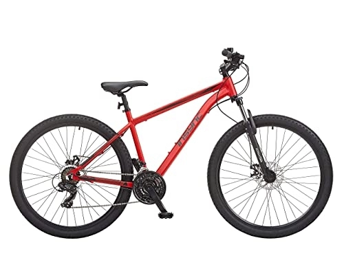 Mountain Bike : Insync Zonda Men's Mountain Bike With Lightweight Alloy Wheels & 19-Inch Alloy Frame, 21-Speed Shimano Gearing & EZ Fire Shifters, Freewheel 7-Speed Index 14-28T, Disc Brakes, Red Colour