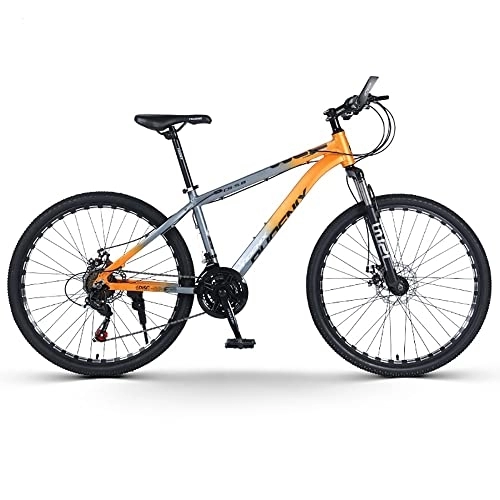 Mountain Bike : ITOSUI 24 / 26 / 27.5-inch Mountain Bike, 24 Speed Mountain Bicycle With Lightweight Aluminium Frame and Double Disc Brake, Front Suspension Shock-Absorbing Outdoor Cycling Road Bike