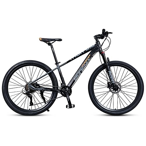 Mountain Bike : ITOSUI Mountain Bike 27.5 inch Aluminium Alloy MTB Frame Suspension Mens Bicycle 18 Gears Dual Disc Brake with Hydraulic Lock Out Fork and Hidden Cable Design for Adults