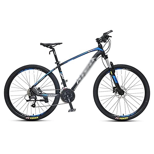 Mountain Bike : JAMCHE 26 / 27.5 inch Mountain Bike All-Terrain Bicycle 27 Speeds with Dual Hydraulic Disc Brakes Adult Road Bike for Men or Women / Blue / 26 in
