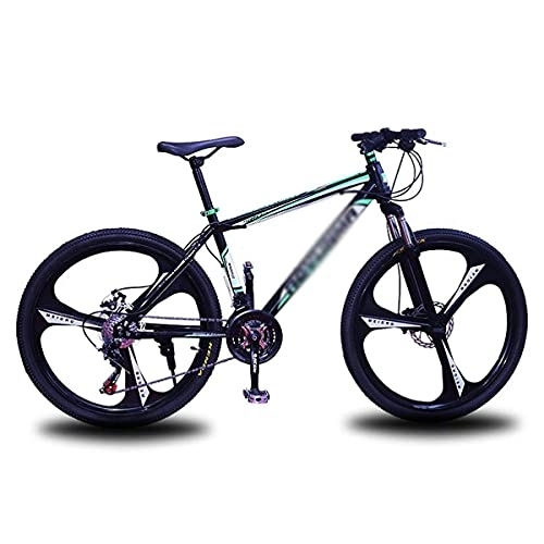 Mountain Bike : JAMCHE 26 inch Mountain Bike 21 / 24 / 27 Speed with Dual Disc Brake and Lock-Out Suspension Fork for Men Woman Adult and Teens / Green / 27 Speed