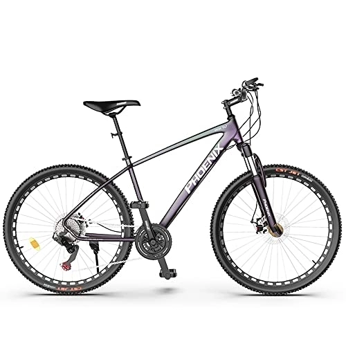 Mountain Bike : JAMCHE 26 Inch Mountain Bike, Mountain Bicycles Aluminum with 17 Inch Frame, Mountain Trail Bike with 27 Speeds Drivetrain, Full Suspension MTB ​​Gears Dual Disc Brakes Mountain Bicycle
